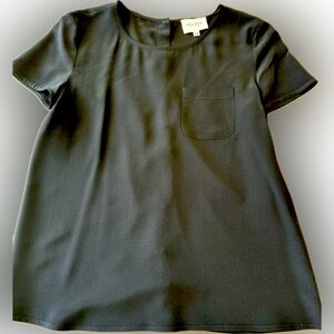 Black short sleeve blouse